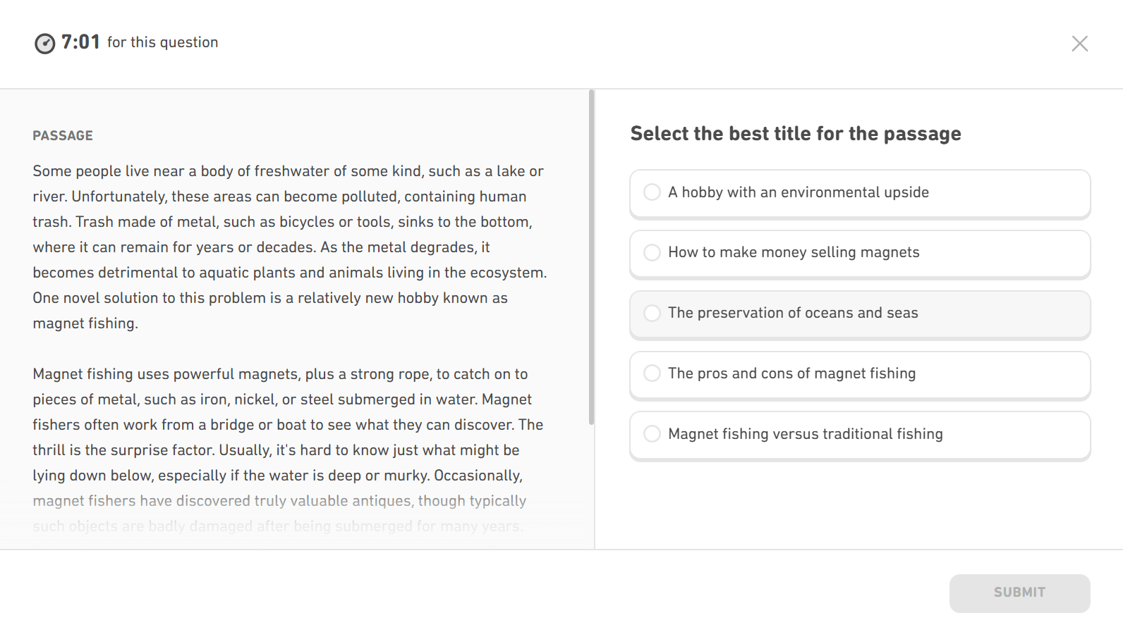 DET Interactive Reading - Title the Passage